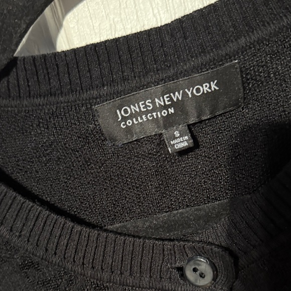💰Jones New York Classic Black Knit Cardigan - Picture 2 of 11